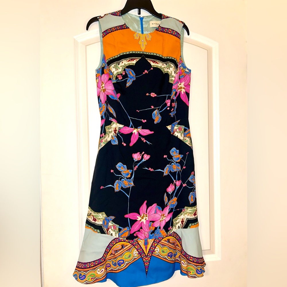 Etro Multicolor Floral Mini Dress